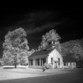Infrared Black and White Landscape photography Grange Vermont