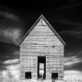 Infrared Black and White Landscape photography Barn Iowa