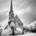 Infrared Black and White Landscape photography church NY