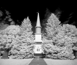 Methodist Church, Latimer, Iowa Infrared Black and White Landscape photography church Iowa