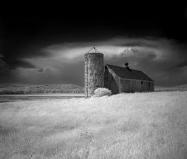 Barn at Monkton, Vermont Infrared Black and White Landscape photography Barn Monkton Vermont