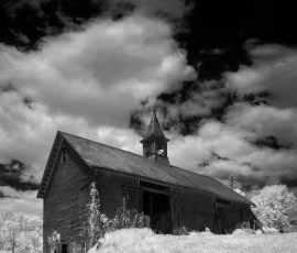 Poultney Vermont, vineyard barn Infrared Black and White Landscape photography Barn Vermont