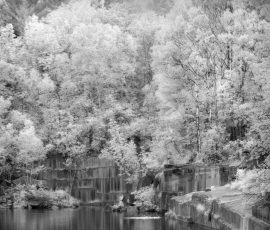 Dorset Quarry. Oldest quarry in the United States. Marble for the NYC Library came from here. Infrared Black and White Landscape photographer Barn Vermont
