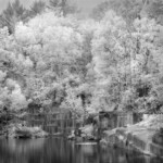 Dorset Quarry. Oldest quarry in the United States. Marble for the NYC Library came from here. Infrared Black and White Landscape photographer Barn Vermont