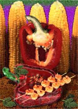 Pepper soup food photo  illustration for NY Times Magazine