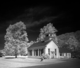 Battenkill Grange, Sandgate, Vermont Infrared Black and White Landscape photography Grange Vermont