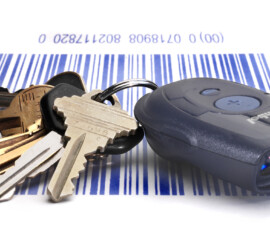 keys and bar code scanner