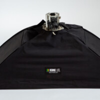Photoflex Starlight. Hotlight with 1000w lightbulb - shown with the speedring and softbox. Many sizes of softboxes available.